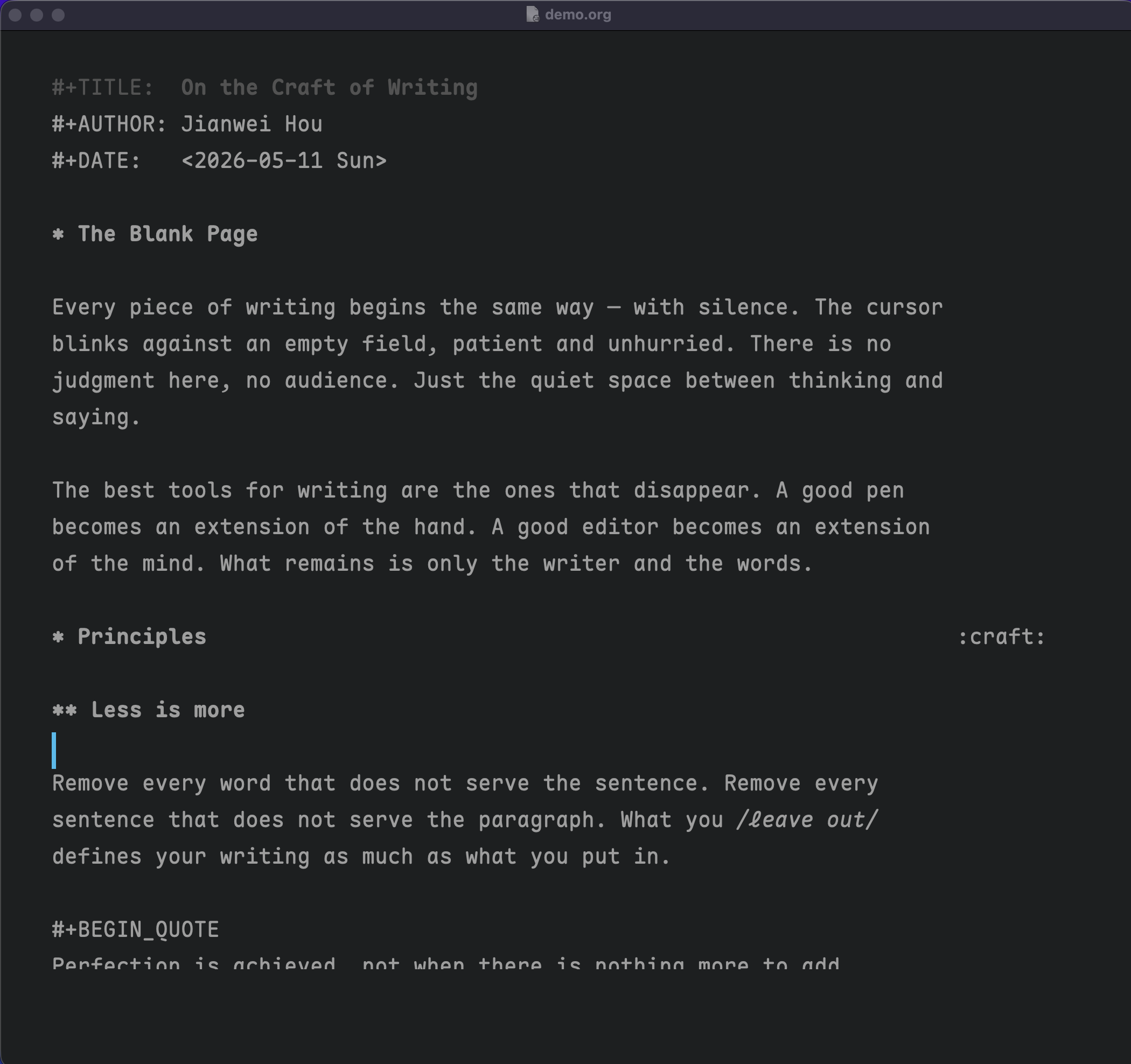 Dark mode